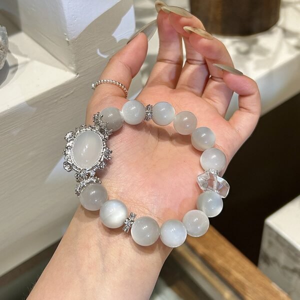 Lunar Guardian-Natural White Moonstone Bracelet - 图片 2